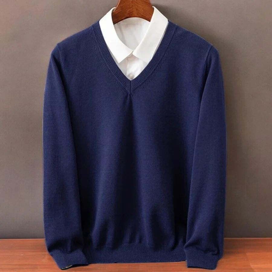 Olympia Cashmere V-Neck Sweater - Image 3