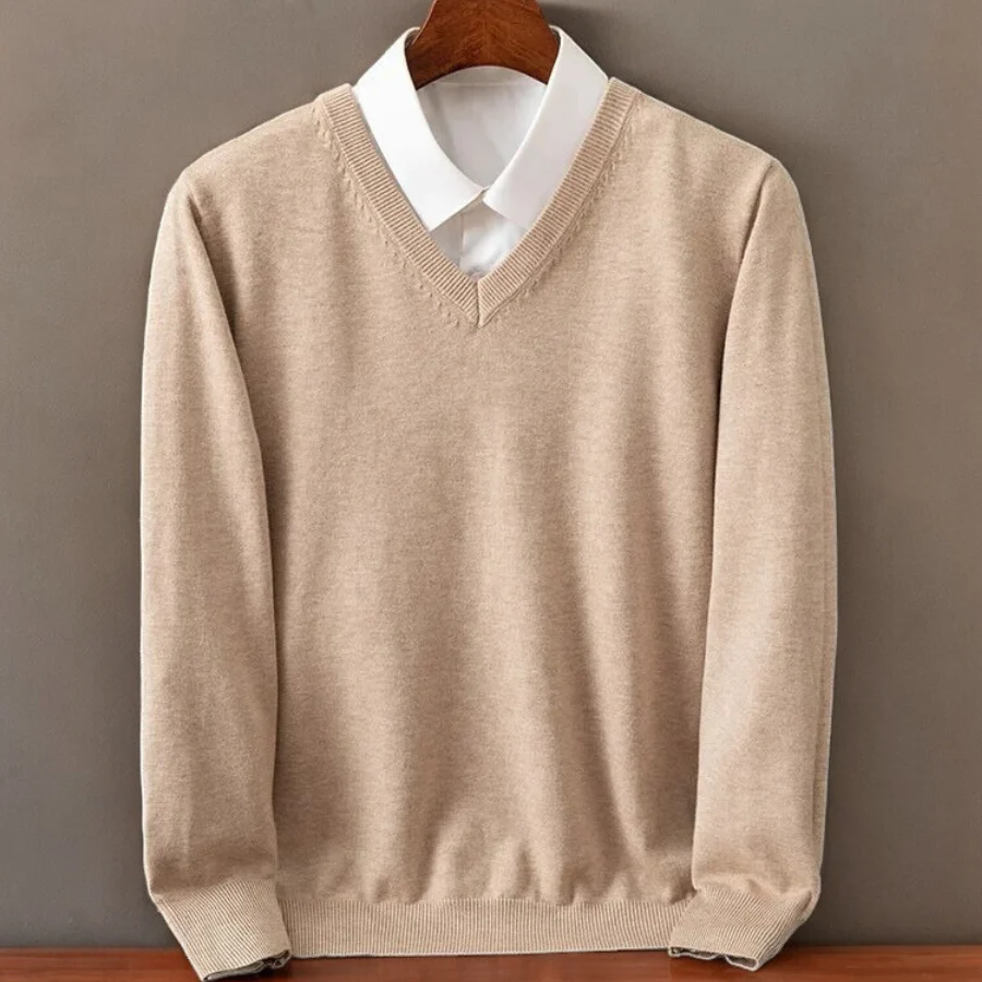 Olympia Cashmere V-Neck Sweater - Image 4