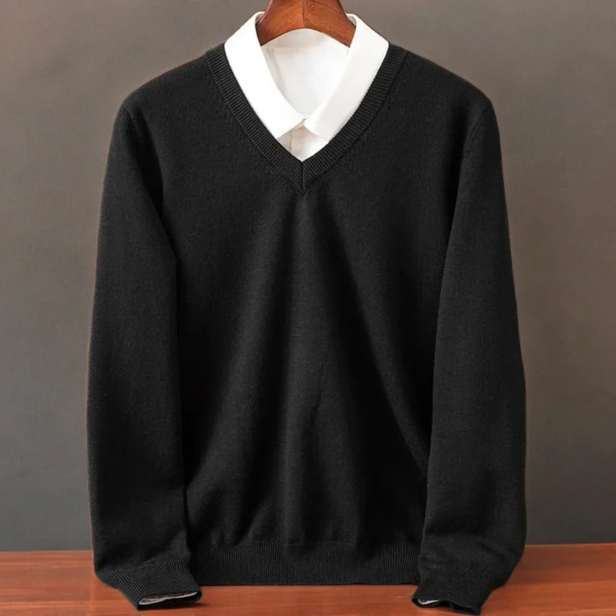 Olympia Cashmere V-Neck Sweater - Image 5